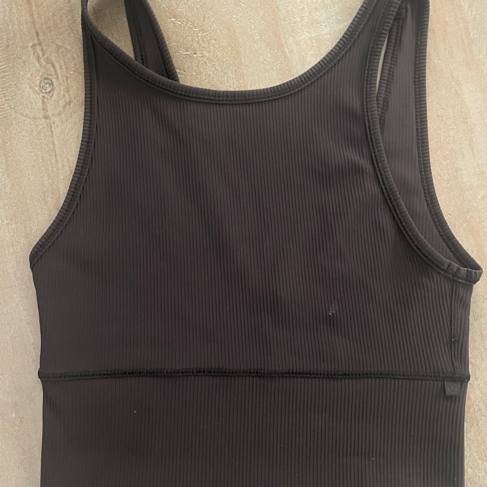 Lululemon Black Ribbed Tank Top